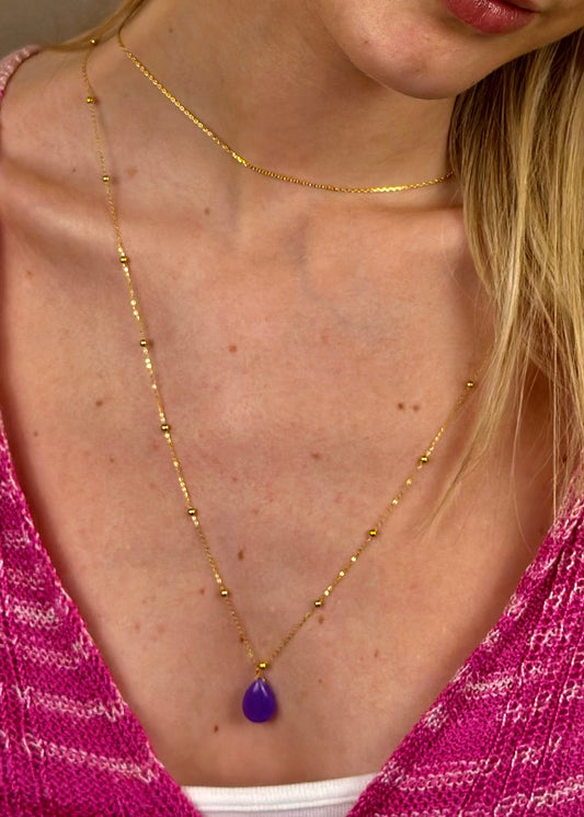 Collier sautoir Pluie
